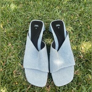 Zara small heel summer sandal